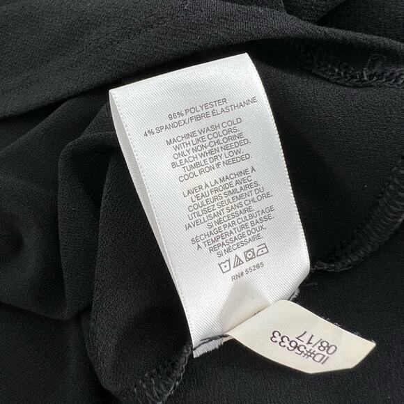 Express Short Sleeve Blouse with Ruffle Sleeve Black XS - Picture 8 of 8